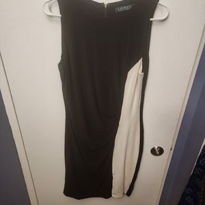 Lauren Black and White Sheath Dress